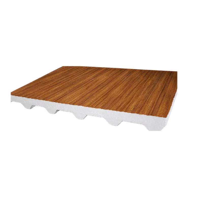 TELHA BRANCA ISOTÉRMICA 30 MM + CHAPA AMADEIRADO